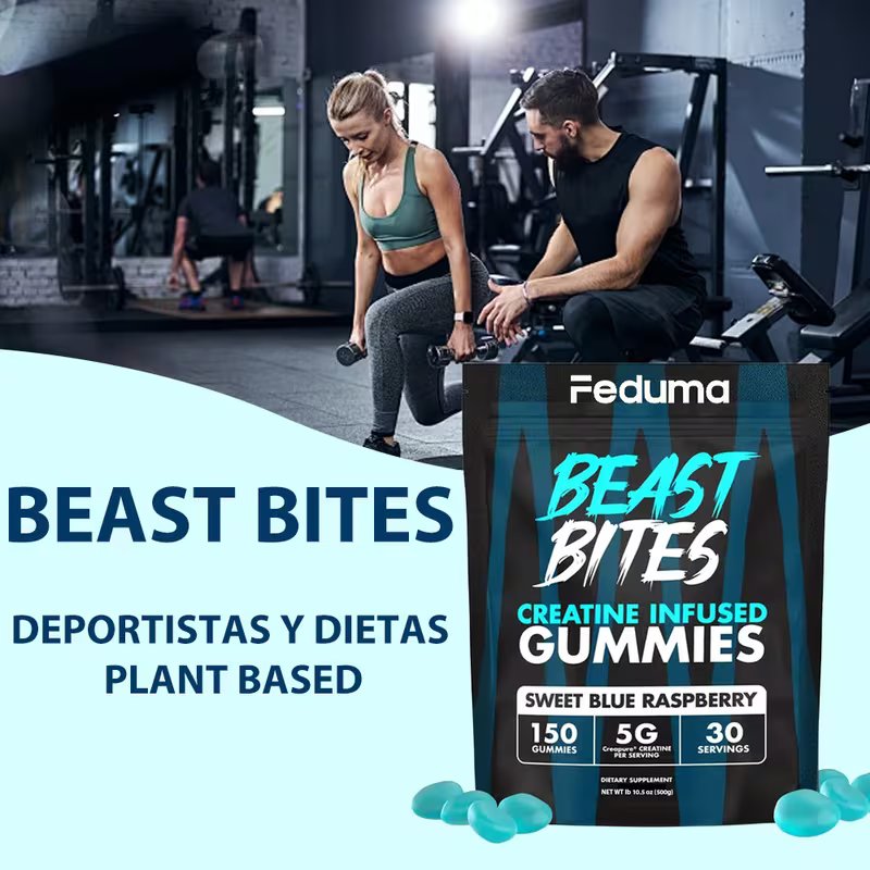 Creatina Gomitas Beast Bites- GRATIS 1 gel chupa panza 60 g