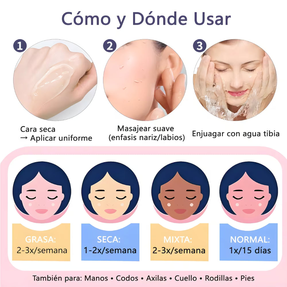 Gel Exfoliante QUARXERY 50gr- Paga 1 lleva 2