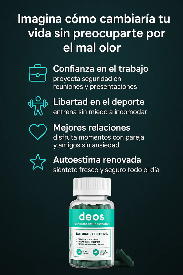 Deos Elimina Mal Olor 30 caps-Paga 1 lleva 2