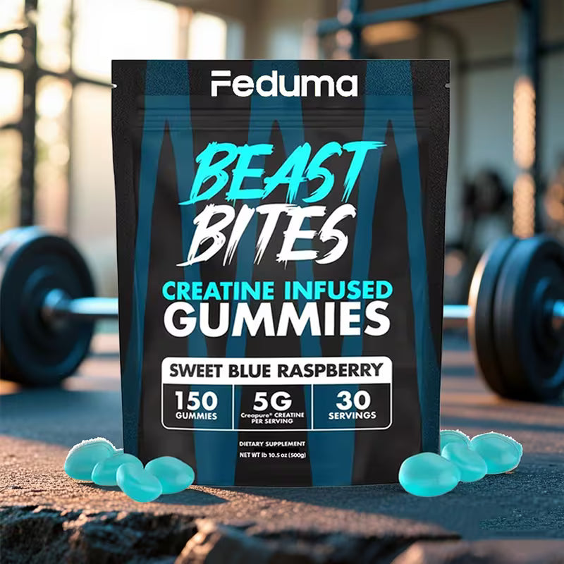 Creatina Gomitas Beast Bites- GRATIS 1 gel chupa panza 60 g