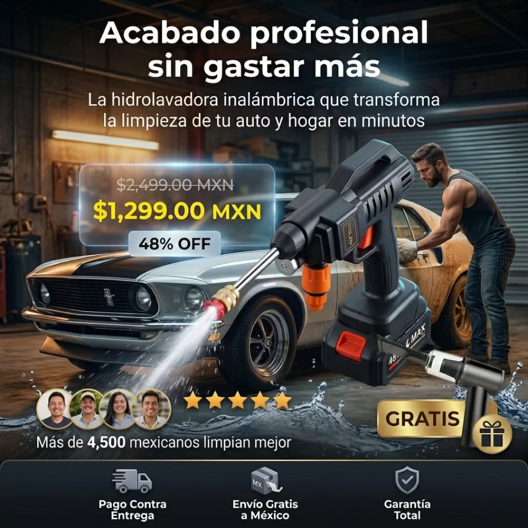 Hidrolavadora Washer MAX + GRATIS 1 Aspiradora