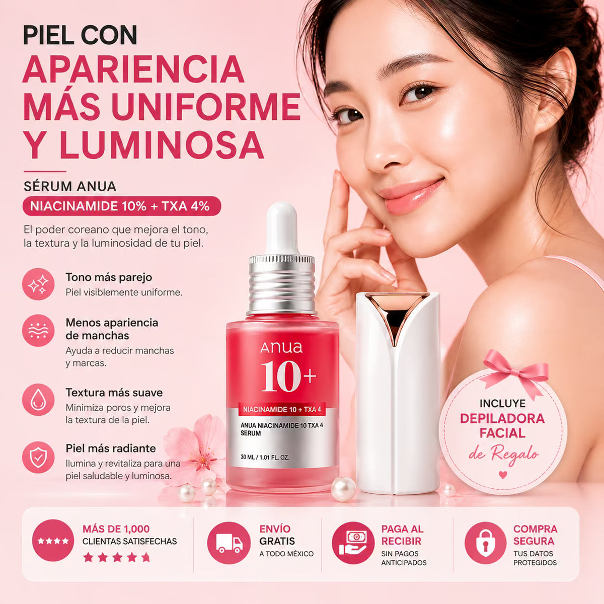 ✨ ANUA 10+ Piel Más Uniforme y Radiante