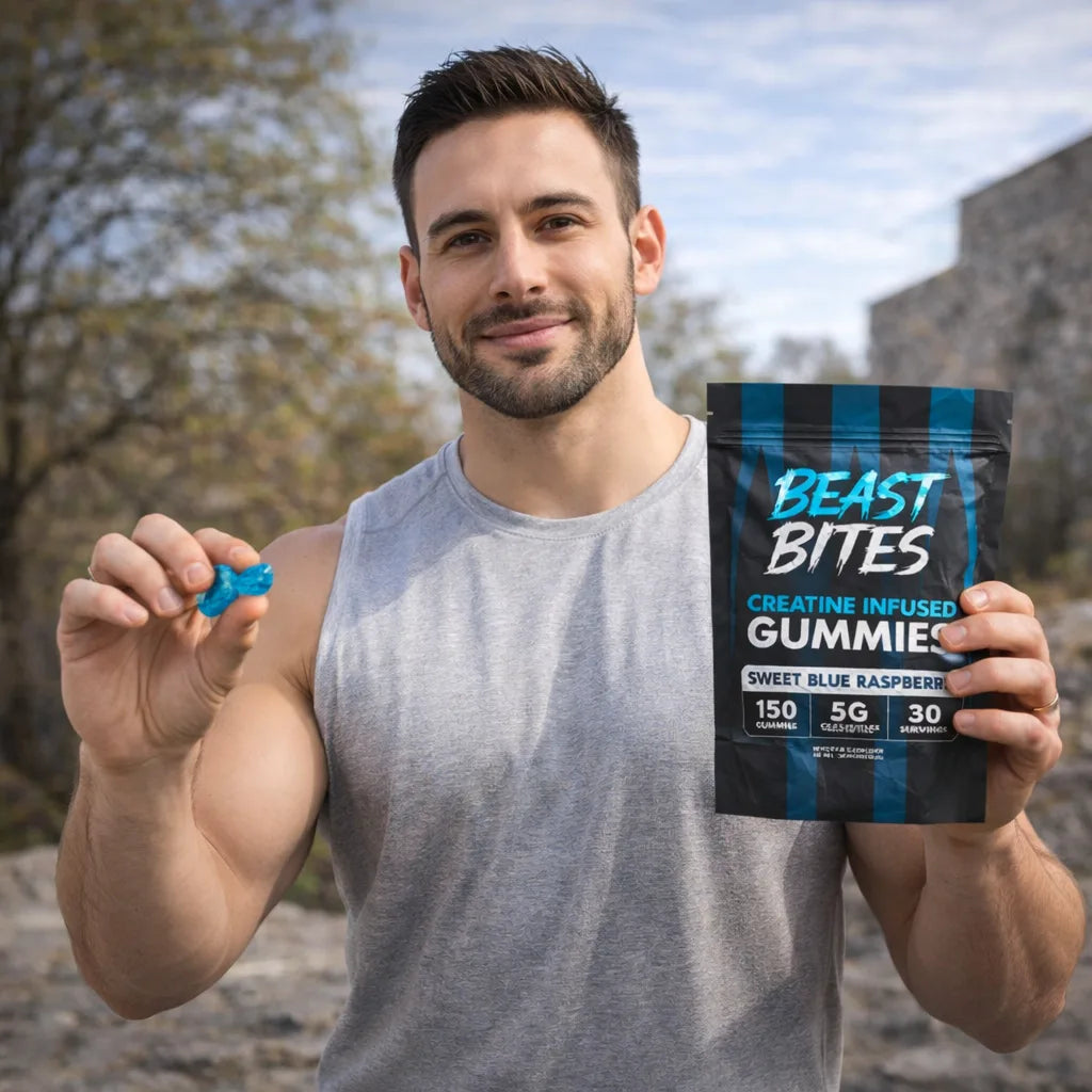Creatina Gomitas Beast Bites- GRATIS 1 gel chupa panza 60 g