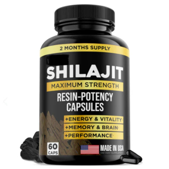 Shilajit 60 Capsulas- ¡REGALO! Pack X6 Ejercitador de mandíbula
