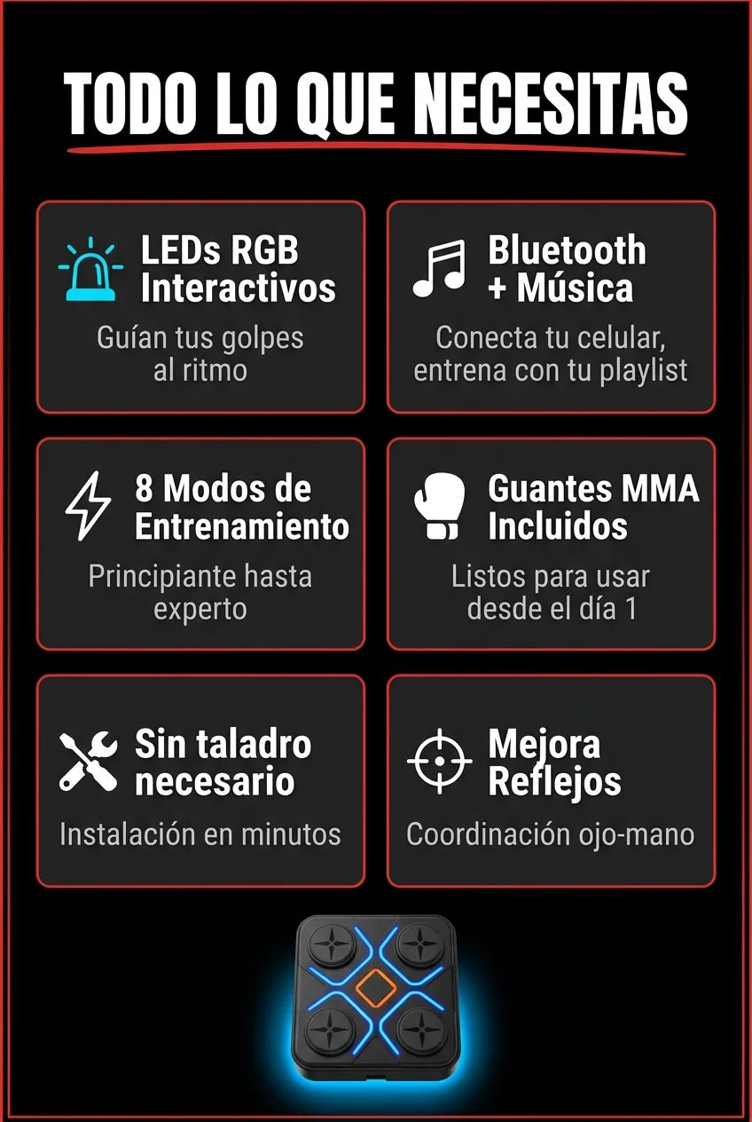 Beneficios maquina boxeo LED
