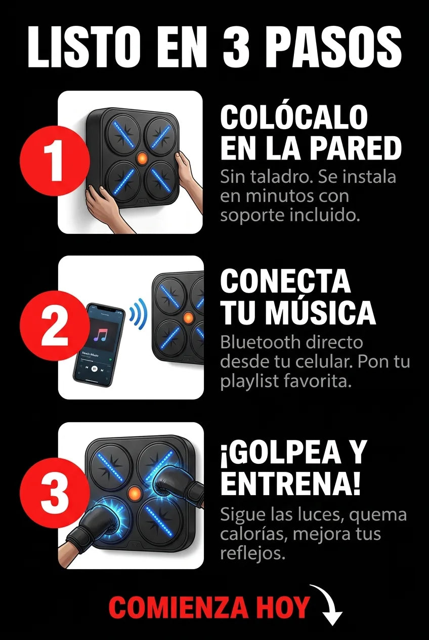 Como usar maquina boxeo 3 pasos
