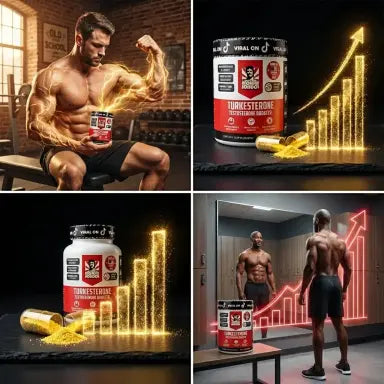 Testosterona Turkesterone 120 Capsulas-¡REGALO! Pack X6 Ejercitador de mandíbula