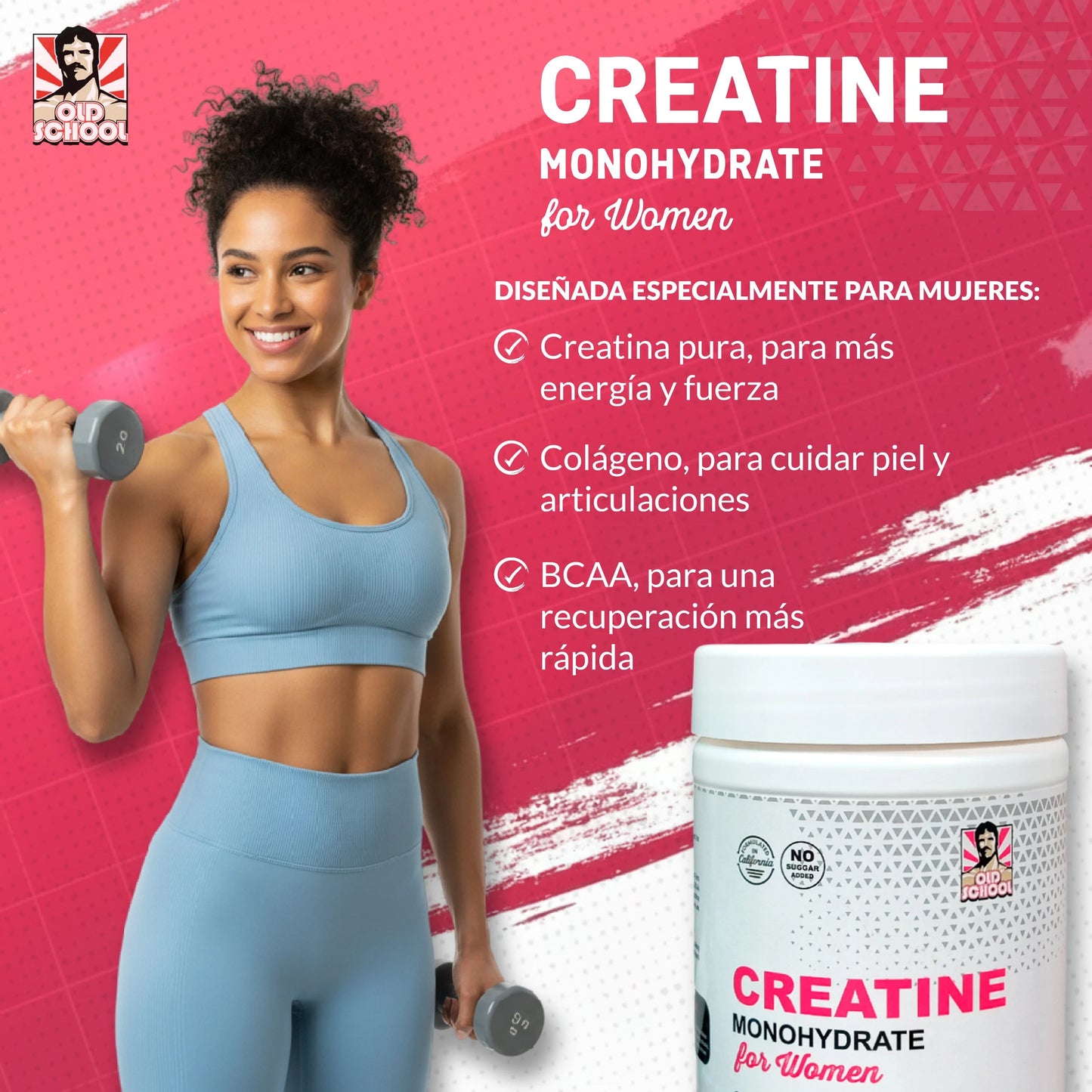 Creatina Old School-GRATIS 1 gel levanta glúteos