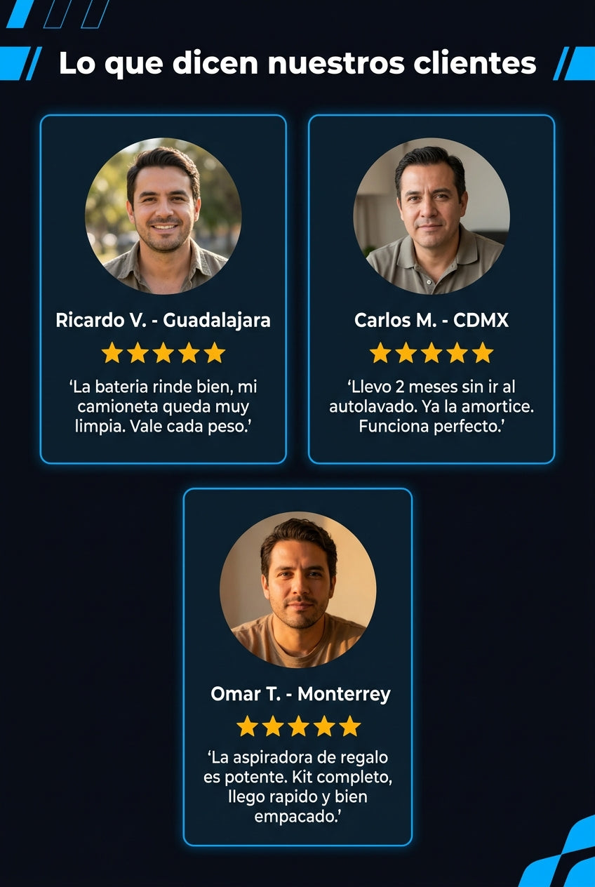 Kit Hidrolavadora - Stack 10 Testimonios
